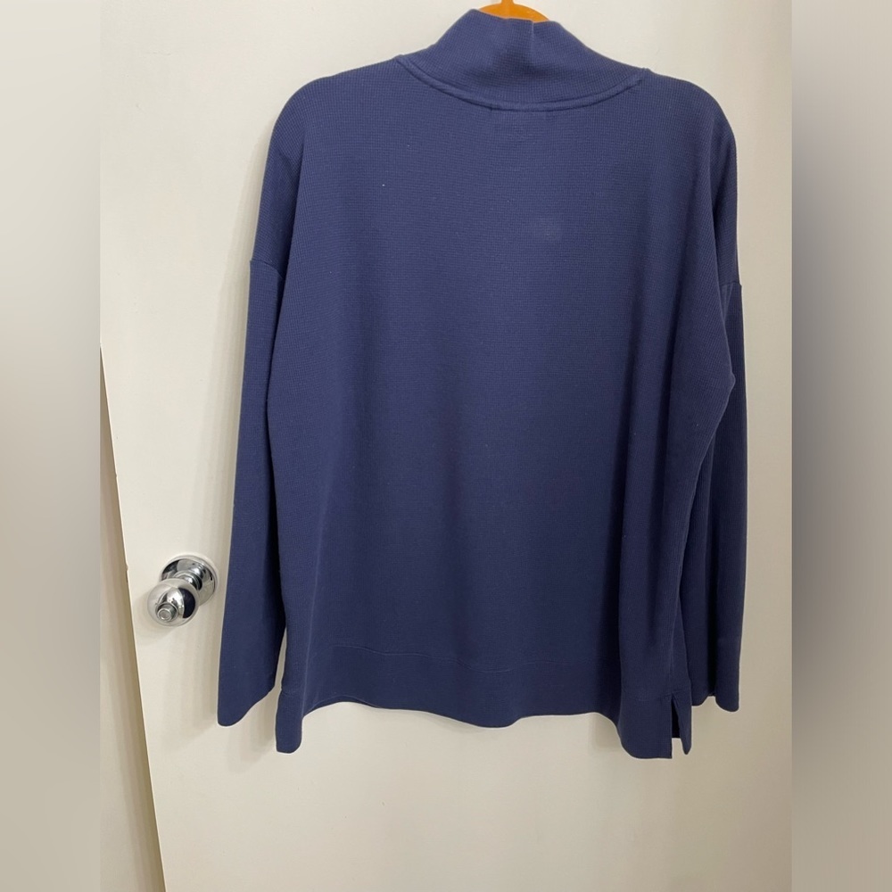 Mock neck waffle pullover - Picture 3 of 8
